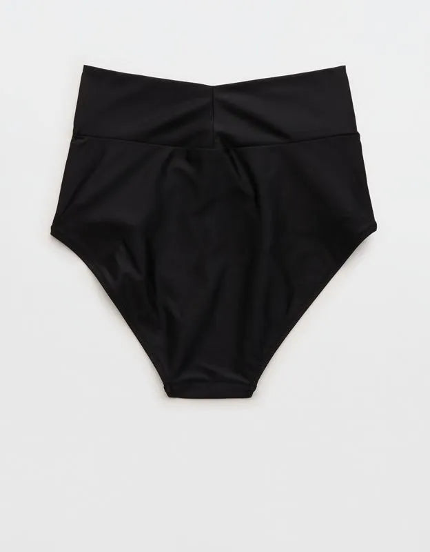 Aerie Ruched High Waisted Full Coverage Bikini Bottom