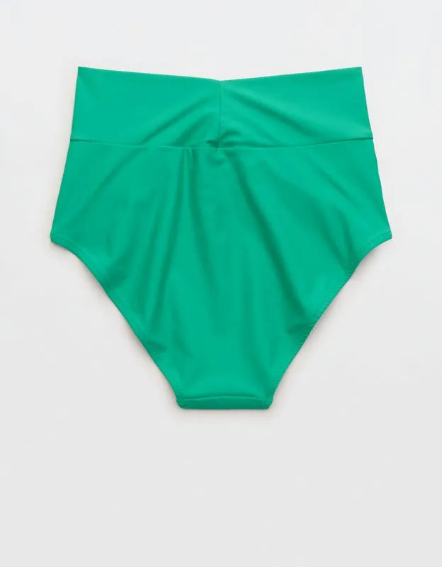 Aerie Ruched High Waisted Full Coverage Bikini Bottom
