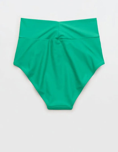 Aerie Ruched High Waisted Full Coverage Bikini Bottom