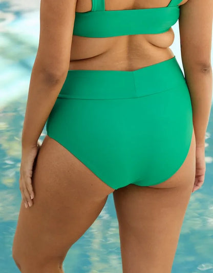 Aerie Ruched High Waisted Full Coverage Bikini Bottom