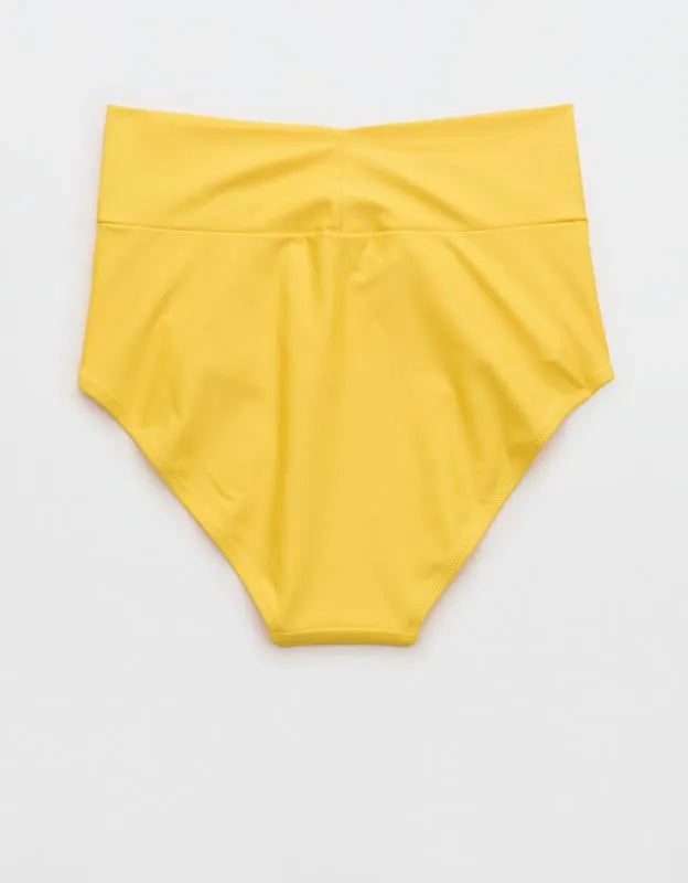 Aerie Ruched High Waisted Full Coverage Bikini Bottom