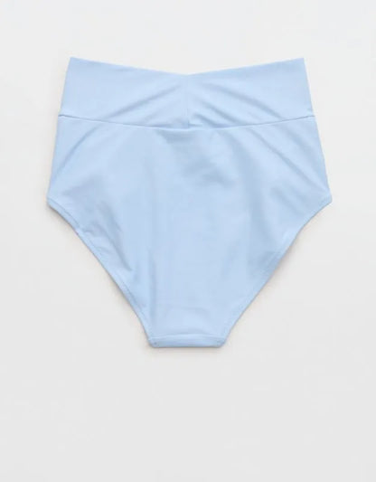 Aerie Ruched High Waisted Full Coverage Bikini Bottom