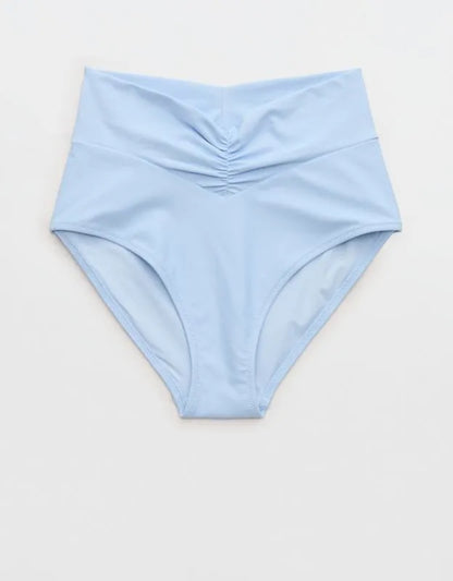 Aerie Ruched High Waisted Full Coverage Bikini Bottom