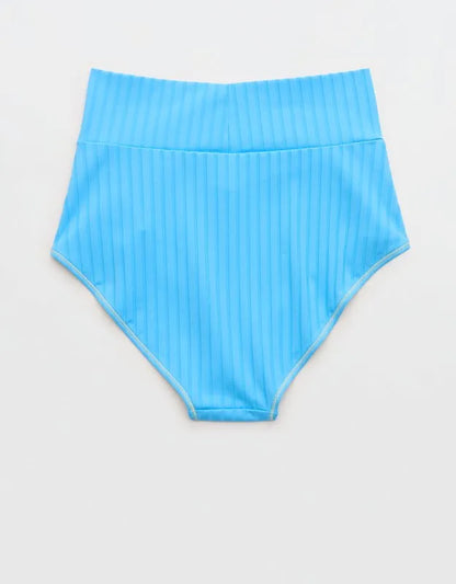 Aerie Ribbed High Waisted Full Coverage Bikini Bottom