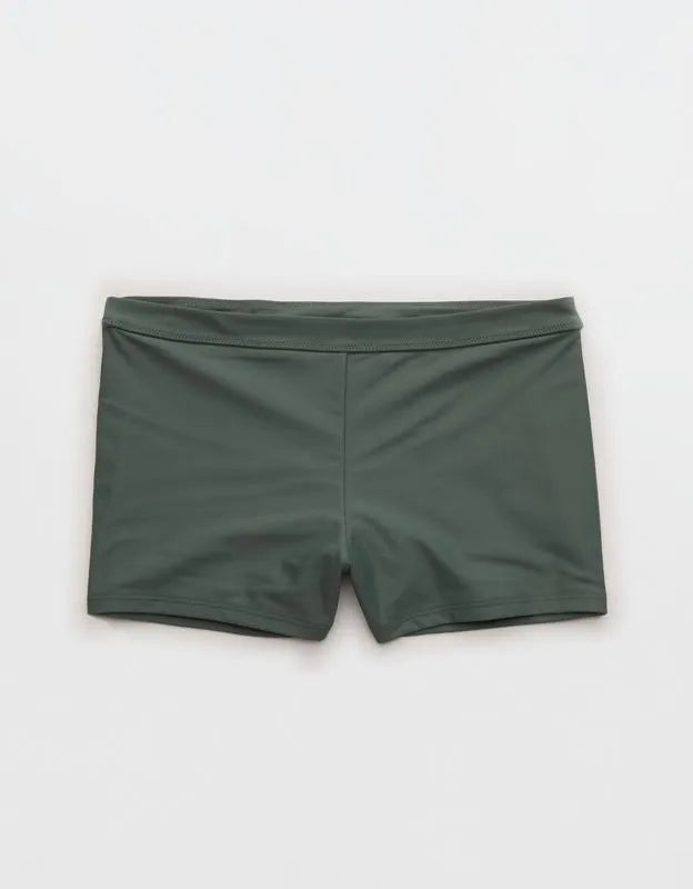 Aerie Mid Rise Boy Short Bikini Bottom