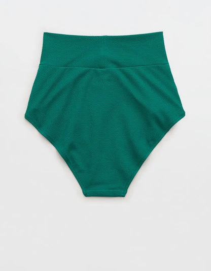 Aerie Pique High Waisted Full Coverage Bikini Bottom