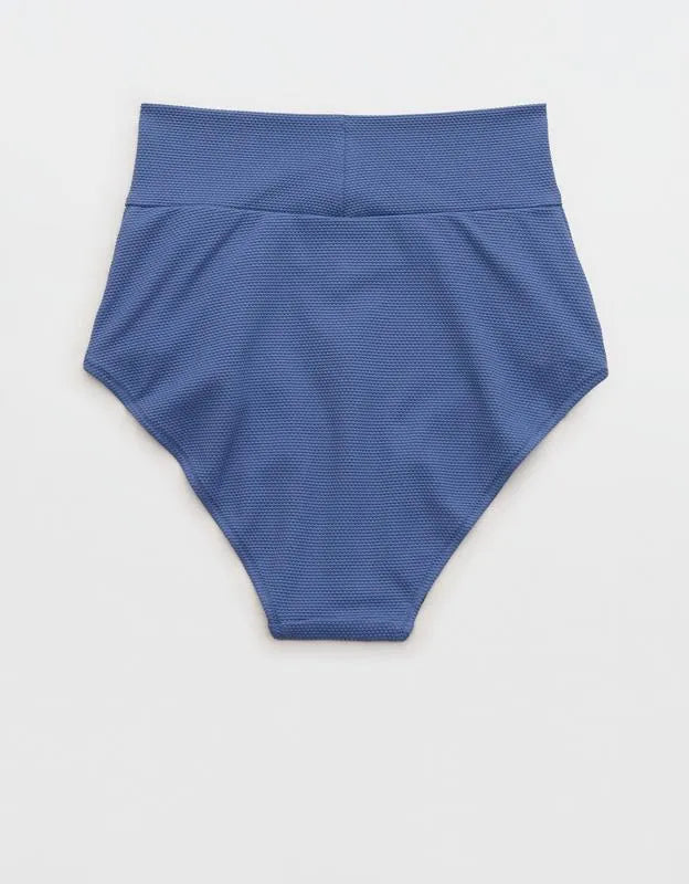 Aerie Pique High Waisted Full Coverage Bikini Bottom