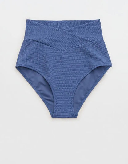 Aerie Pique High Waisted Full Coverage Bikini Bottom
