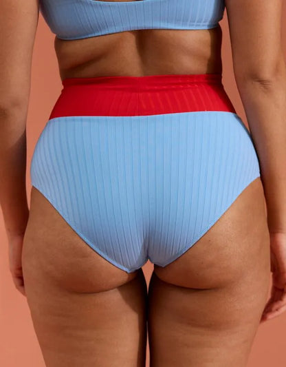 Aerie Ribbed High Waisted Full Coverage Bikini Bottom
