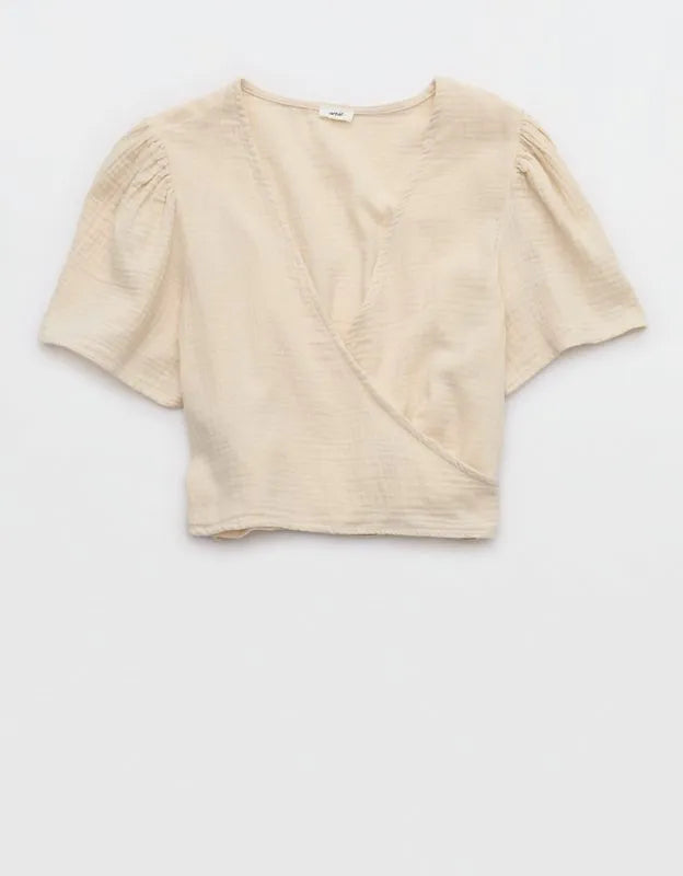 Aerie Day-Off Wrap Top
