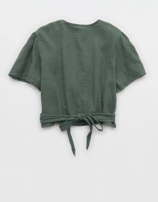 Aerie Day-Off Wrap Top