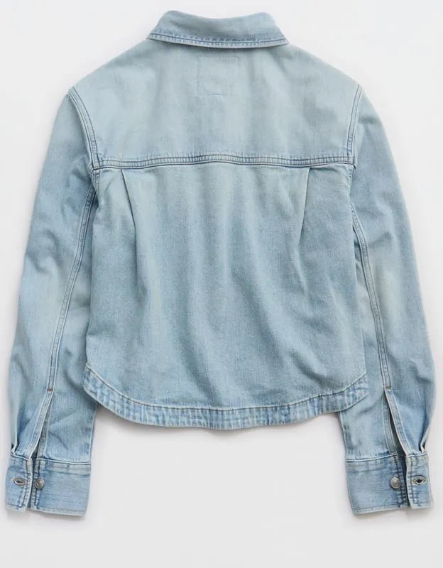 Aerie Cropped Buttondown Shirt