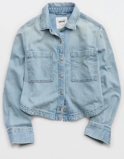 Aerie Cropped Buttondown Shirt