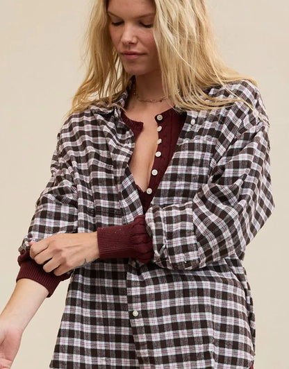 Aerie Anytime Fave Flannel Button Down Shirt