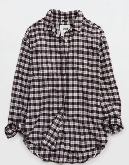 Aerie Anytime Fave Flannel Button Down Shirt