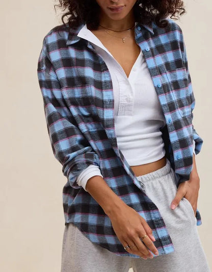 Aerie Anytime Fave Flannel Button Down Shirt