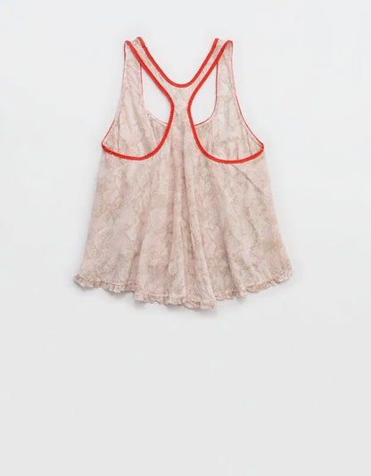 Aerie Woven Scoop Neck Tank Top