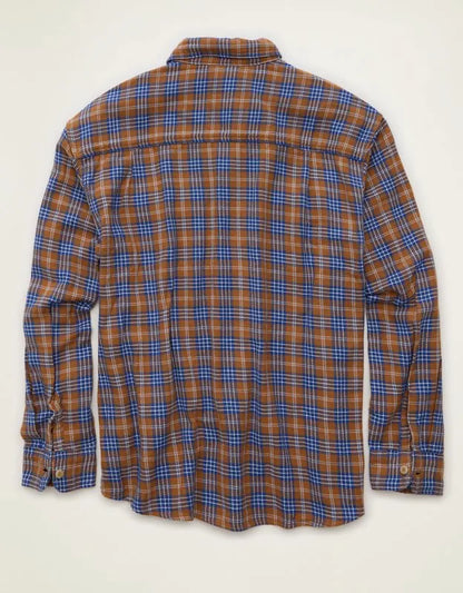AE Relaxed Fit Textured Flannel Shirt