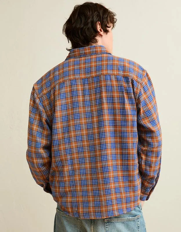 AE Relaxed Fit Textured Flannel Shirt