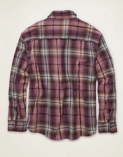 AE Relaxed Fit Textured Flannel Shirt