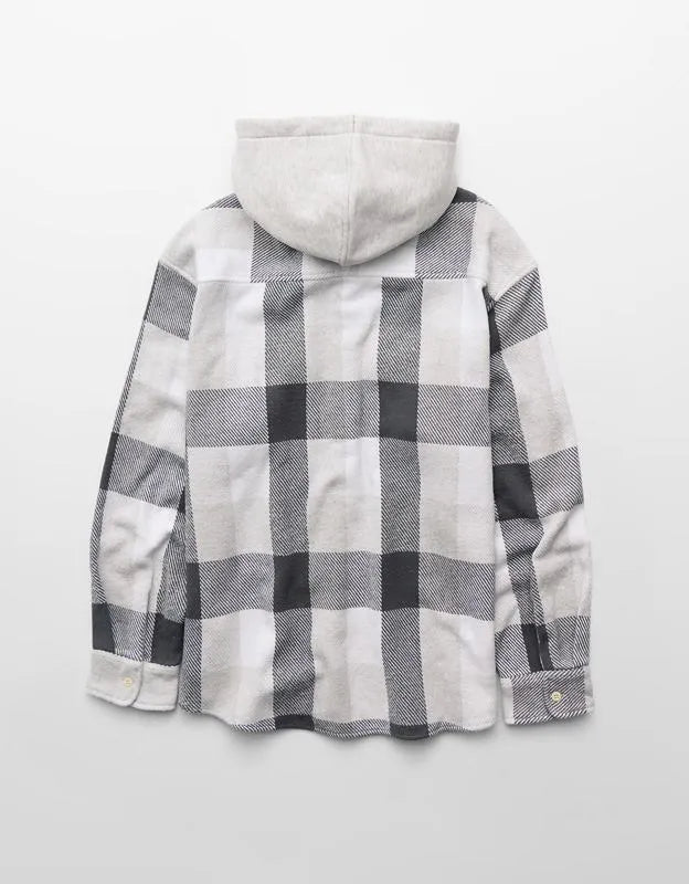 AE Relaxed Fit Hooded Flannel
