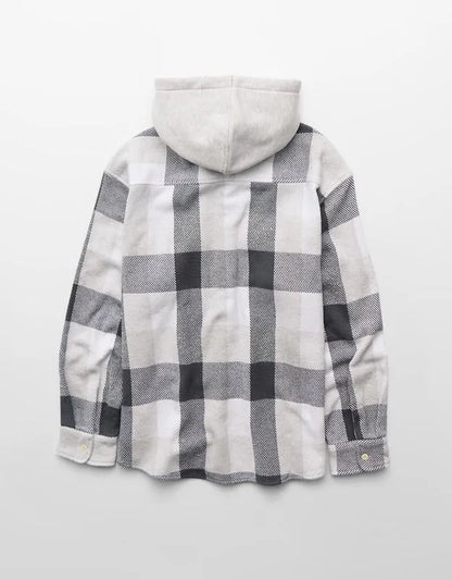 AE Relaxed Fit Hooded Flannel