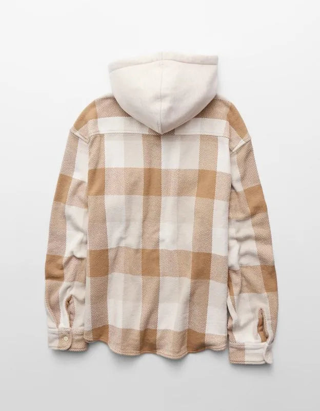 AE Relaxed Fit Hooded Flannel