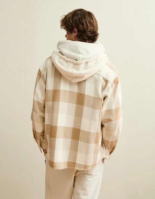 AE Relaxed Fit Hooded Flannel