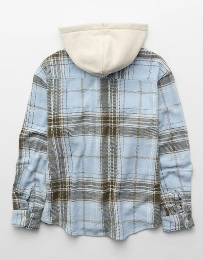 AE Relaxed Fit Hooded Flannel