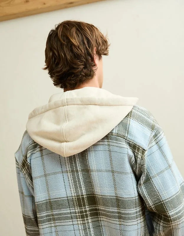 AE Relaxed Fit Hooded Flannel