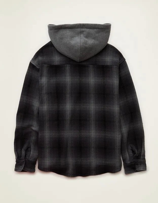 AE Relaxed Fit Hooded Flannel