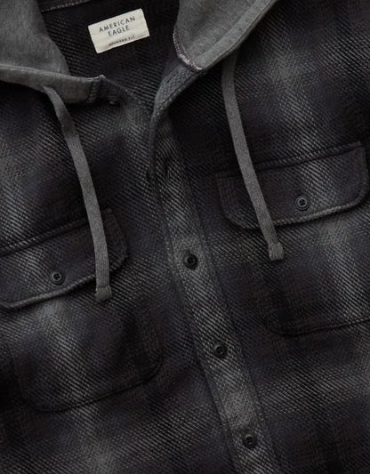 AE Relaxed Fit Hooded Flannel