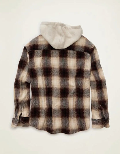 AE Relaxed Fit Hooded Flannel