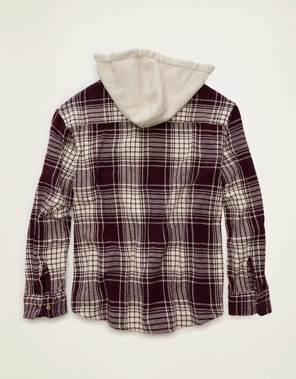 AE Relaxed Fit Hooded Flannel