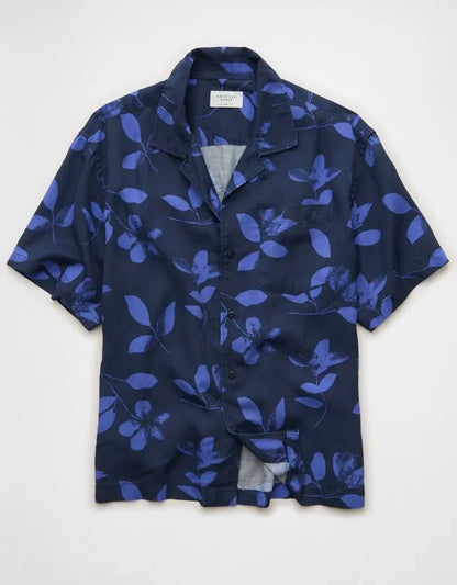 AE Relaxed Fit Short-Sleeve Camp Collar Shirt