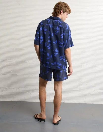 AE Relaxed Fit Short-Sleeve Camp Collar Shirt