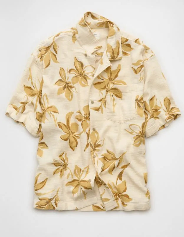 AE Relaxed Fit Short-Sleeve Camp Collar Shirt