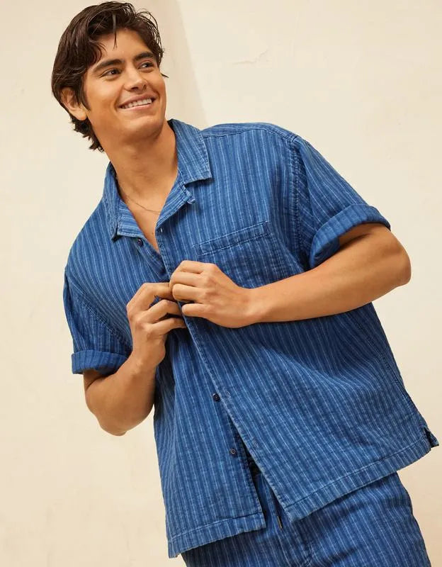 AE Relaxed Fit Short Sleeve Camp Collar Shirt