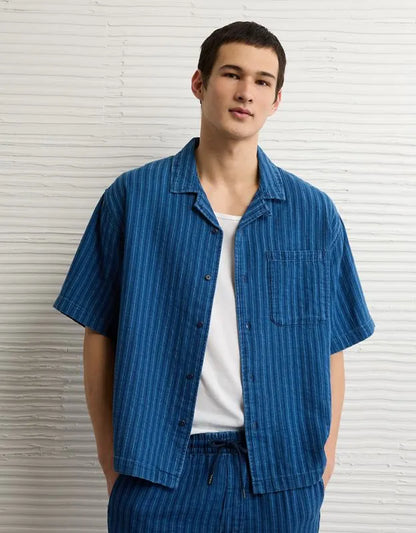 AE Relaxed Fit Short Sleeve Camp Collar Shirt