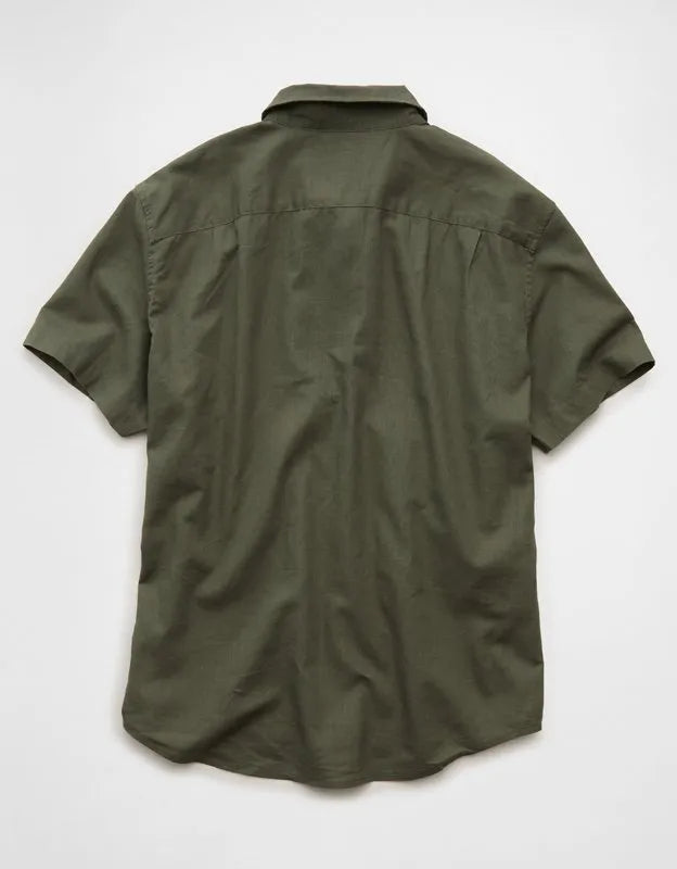 AE Short-Sleeve Button-Up Shirt