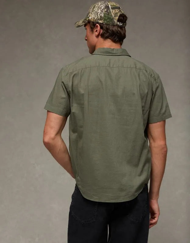 AE Short-Sleeve Button-Up Shirt
