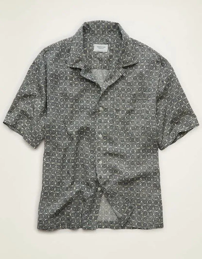AE Relaxed Fit Camp Collar Button-Up Shirt