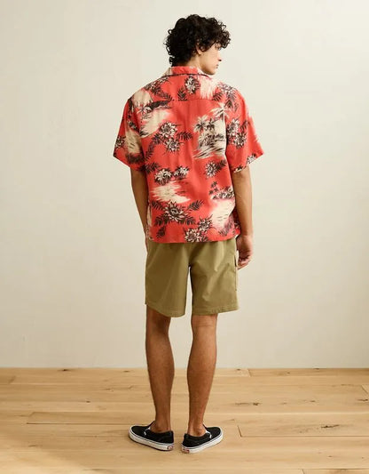 AE Relaxed Fit Camp Collar Button-Up Shirt