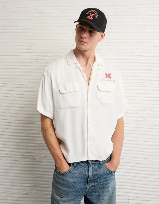 AE Relaxed Miller High Life Button-Up Shirt