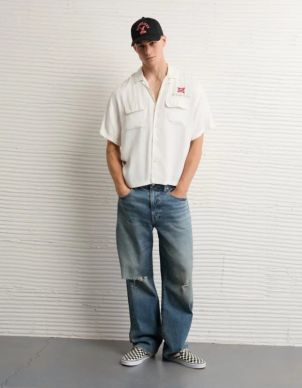 AE Relaxed Miller High Life Button-Up Shirt