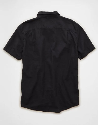 AE Standard Fit Linen-Blend Button-Up Shirt