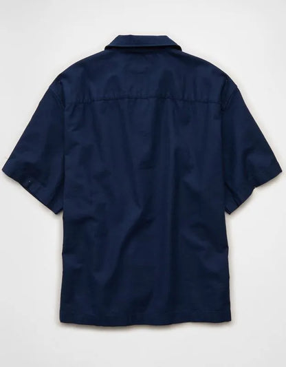 AE Relaxed Coors Light Camp Collar Button-Up Shirt