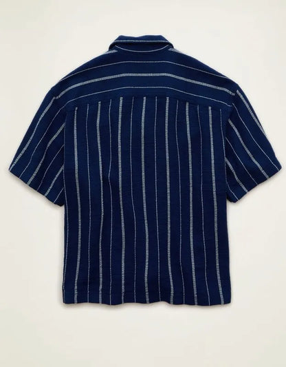 AE Relaxed Fit Camp Collar Button-Up Shirt