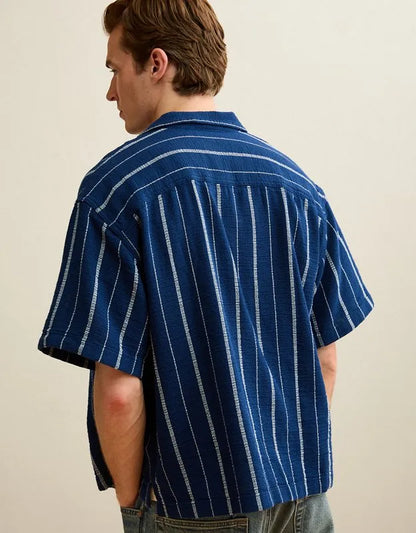 AE Relaxed Fit Camp Collar Button-Up Shirt