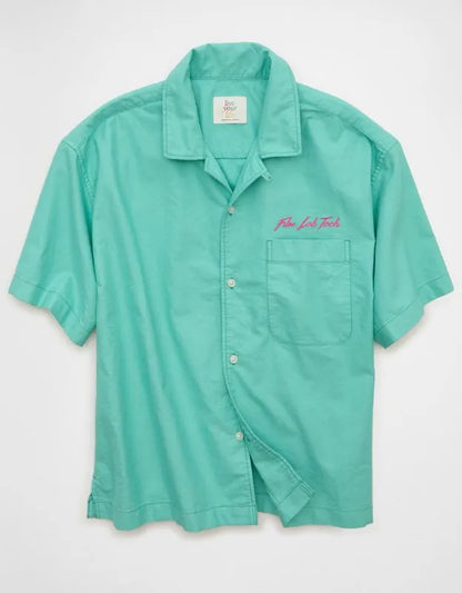 AE Pride Relaxed Fit Oxford Camp Collar Button-Up Shirt